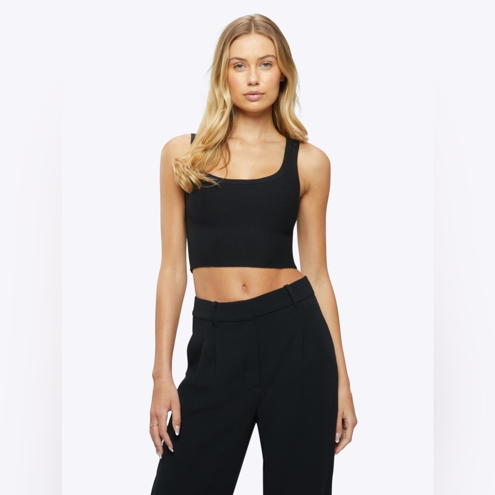 Cuts Clothing Coreflex Tank Top Cropped in Black